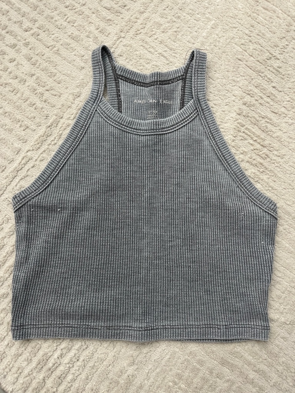 American Eagle Outfitters Ribbed Halter Crop Top